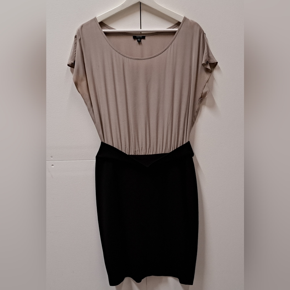 Teenflo Women's Dress Gray Black Silk Top Canada Size  10 US